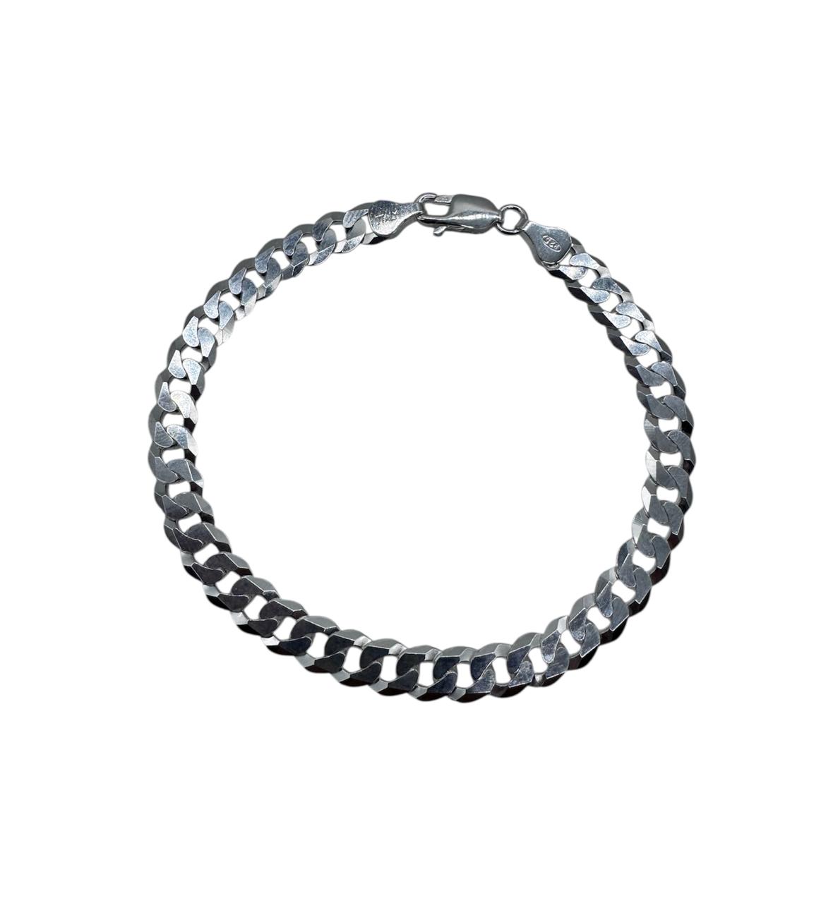 Pulsera grumet para hombre en plata italiana 925 diseño atemporal