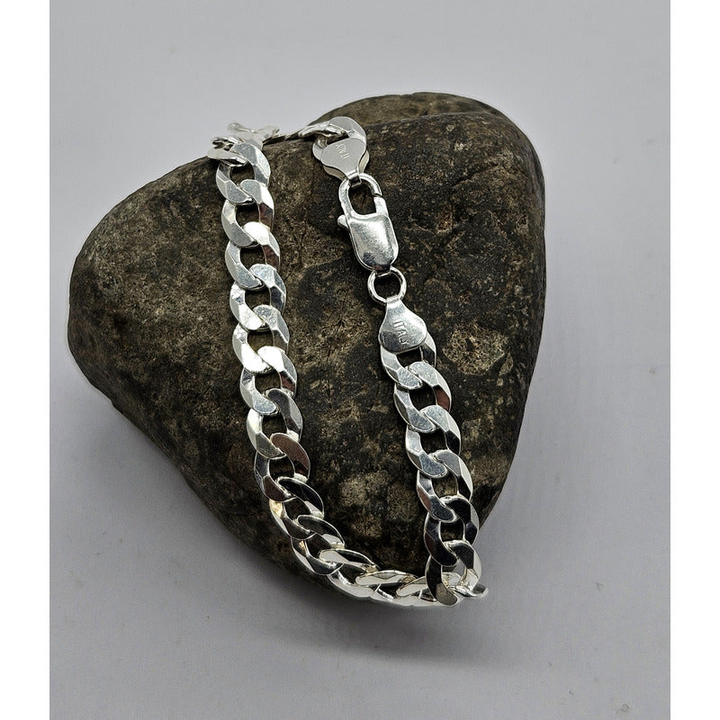 Pulsera de plata ley 925 para hombre modelo grumet, diseño italiano.