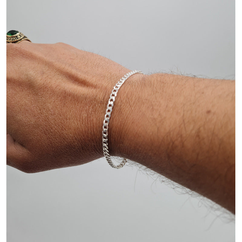 Pulsera exclusiva grumet en plata italiana 925, ideal para hombres con estilo.