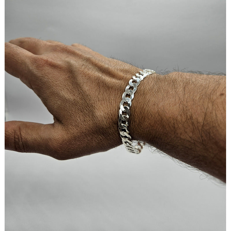 Pulsera grumet de plata italiana 925 para hombre, joya resistente y elegante.