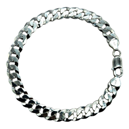 Pulsera de plata ley 925 para hombre modelo grumet, diseño clásico y elegante.