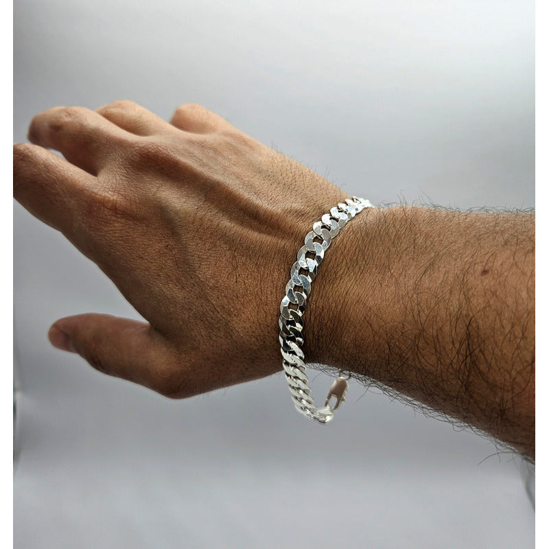 Pulsera grumet masculina plata italiana 925, pieza exclusiva.