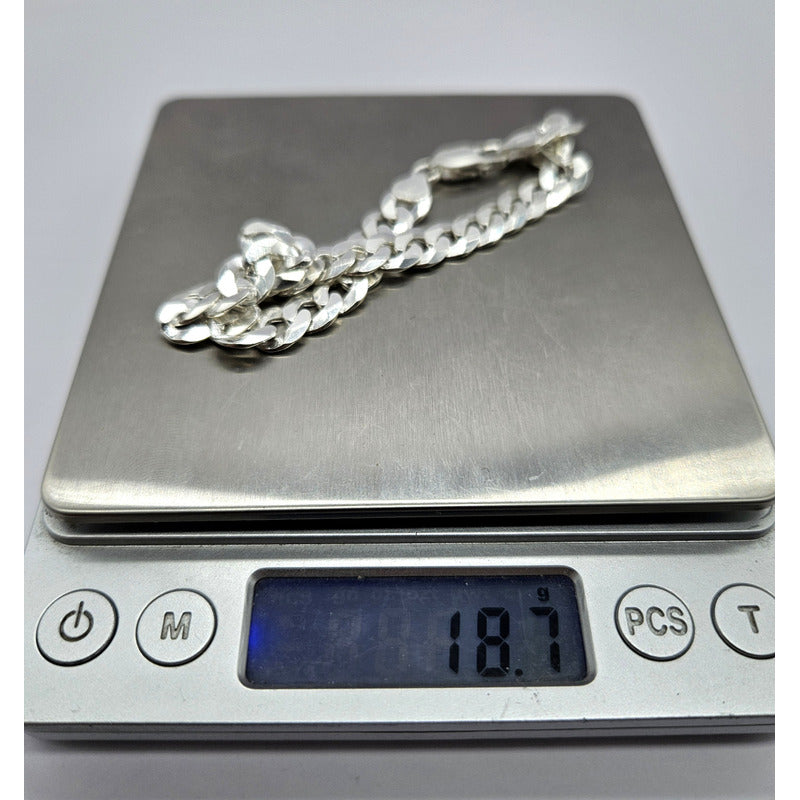 Pulsera de plata italiana 925 para hombre estilo grumet, joya italiana elegante.