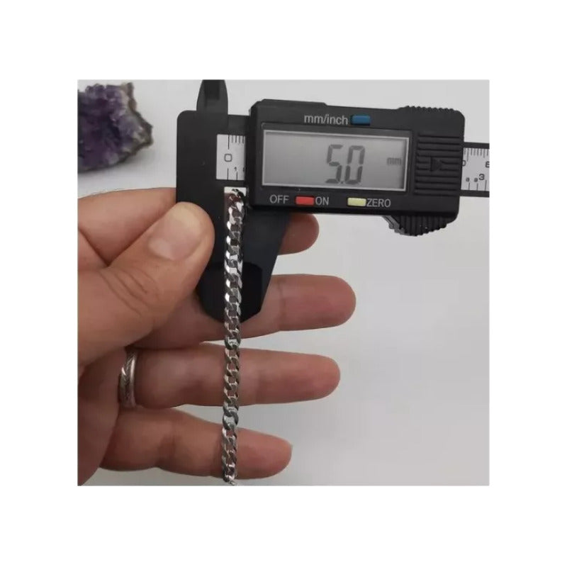 Pulsera grumet de plata italiana 925, joya elegante y moderna para hombre.