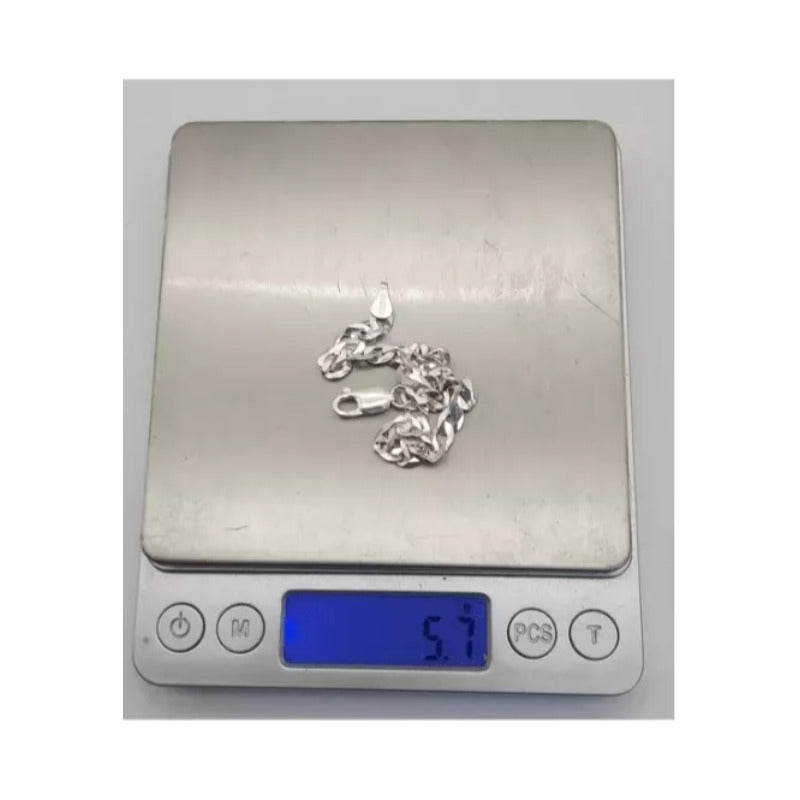 Pulsera de plata italiana 925 para hombre modelo grumet, joya elegante de lujo.