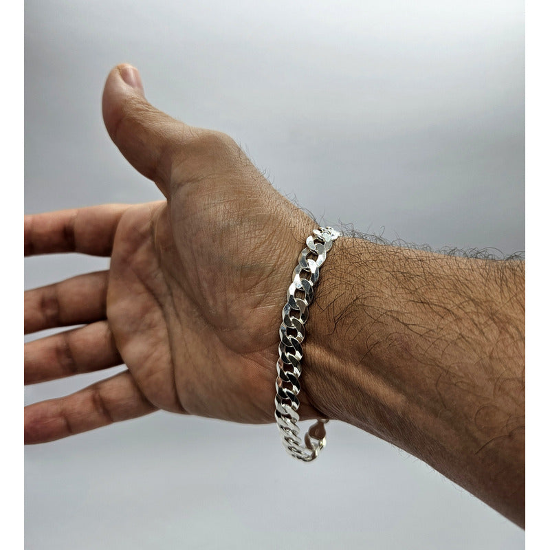 Pulsera masculina grumet en plata ley 925, pieza moderna de Joyas Exclusivas Italianas.