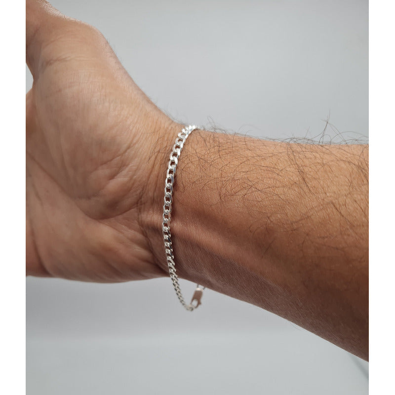 Pulsera grumet italiana 925, joya fuerte y moderna en plata ley 925.