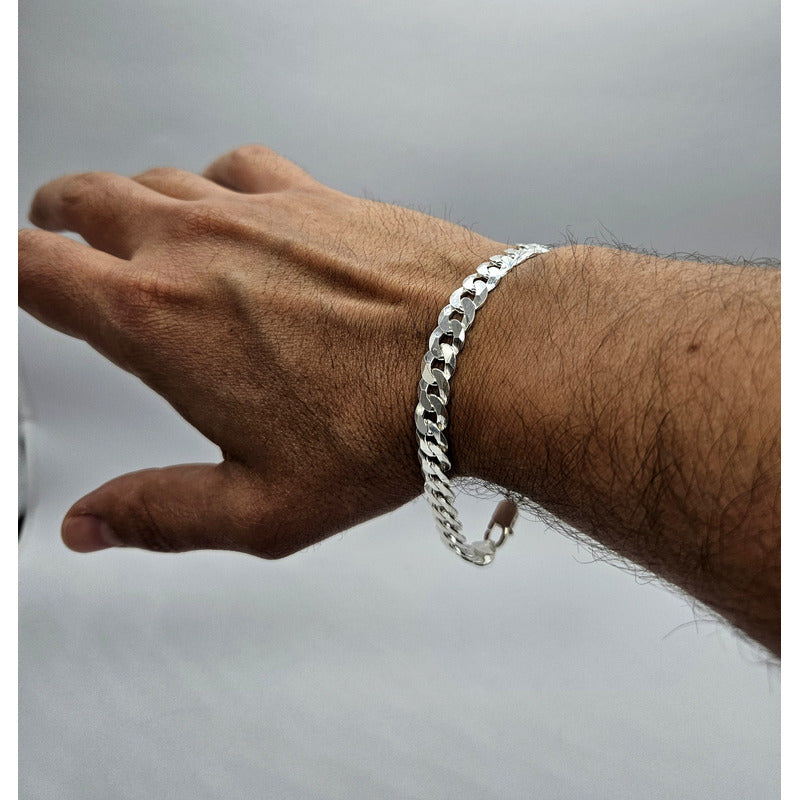 Pulsera grumet plata italiana 925, joya moderna y versátil para caballero.