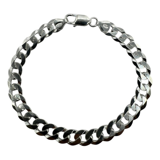 Pulsera grumet exclusiva plata ley 925, diseño italiano contemporáneo.
