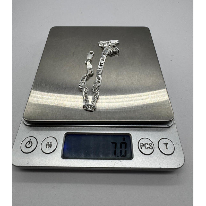 Pulsera Gucci plata ley 925, joya italiana de lujo para caballero. Peso de la pulsera.