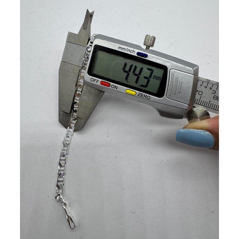 Pulsera exclusiva Gucci de plata italiana 925 para hombre, estilo italiano premium. Medida con vernier.