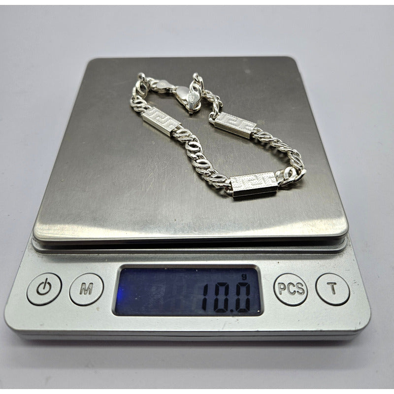 ulsera de ojo de tigre plata ley 925, joya de inspiración italiana. Peso de la pulsera. 