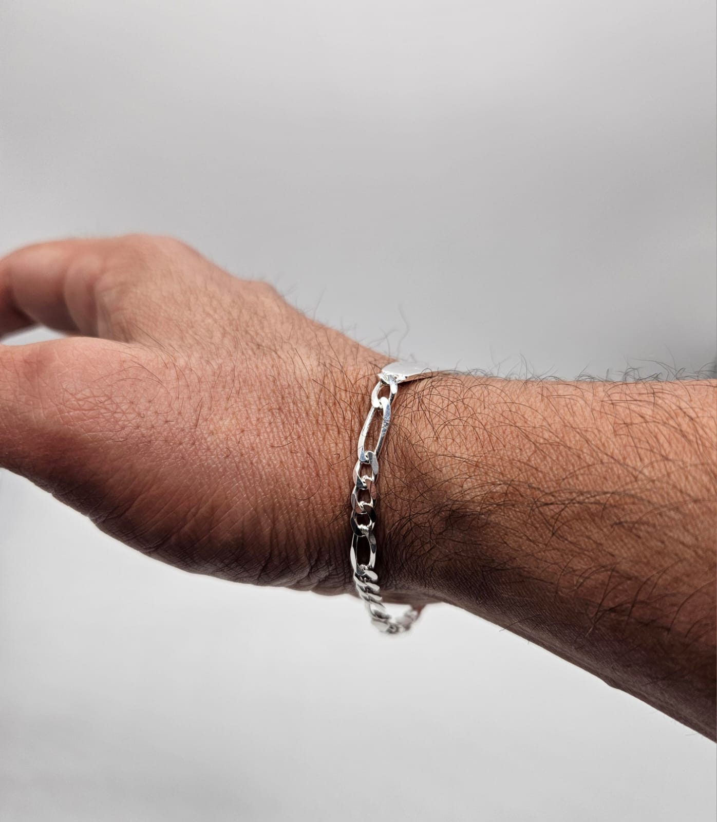 pulsera piocha cartier clásica para hombre en plata italiana 925