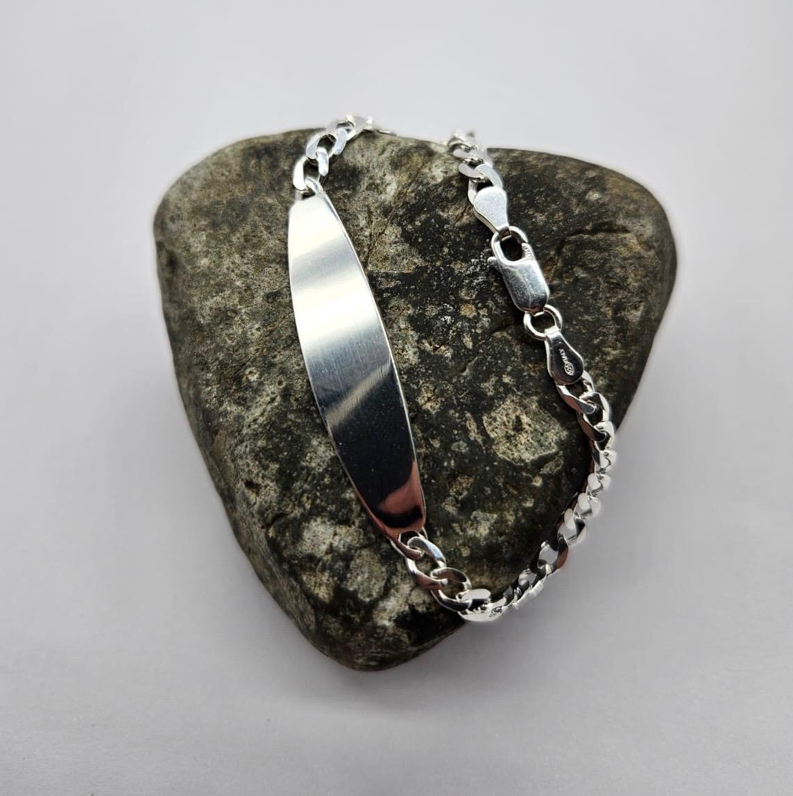 pulsera piocha grumet clásica para hombre en plata italiana 925