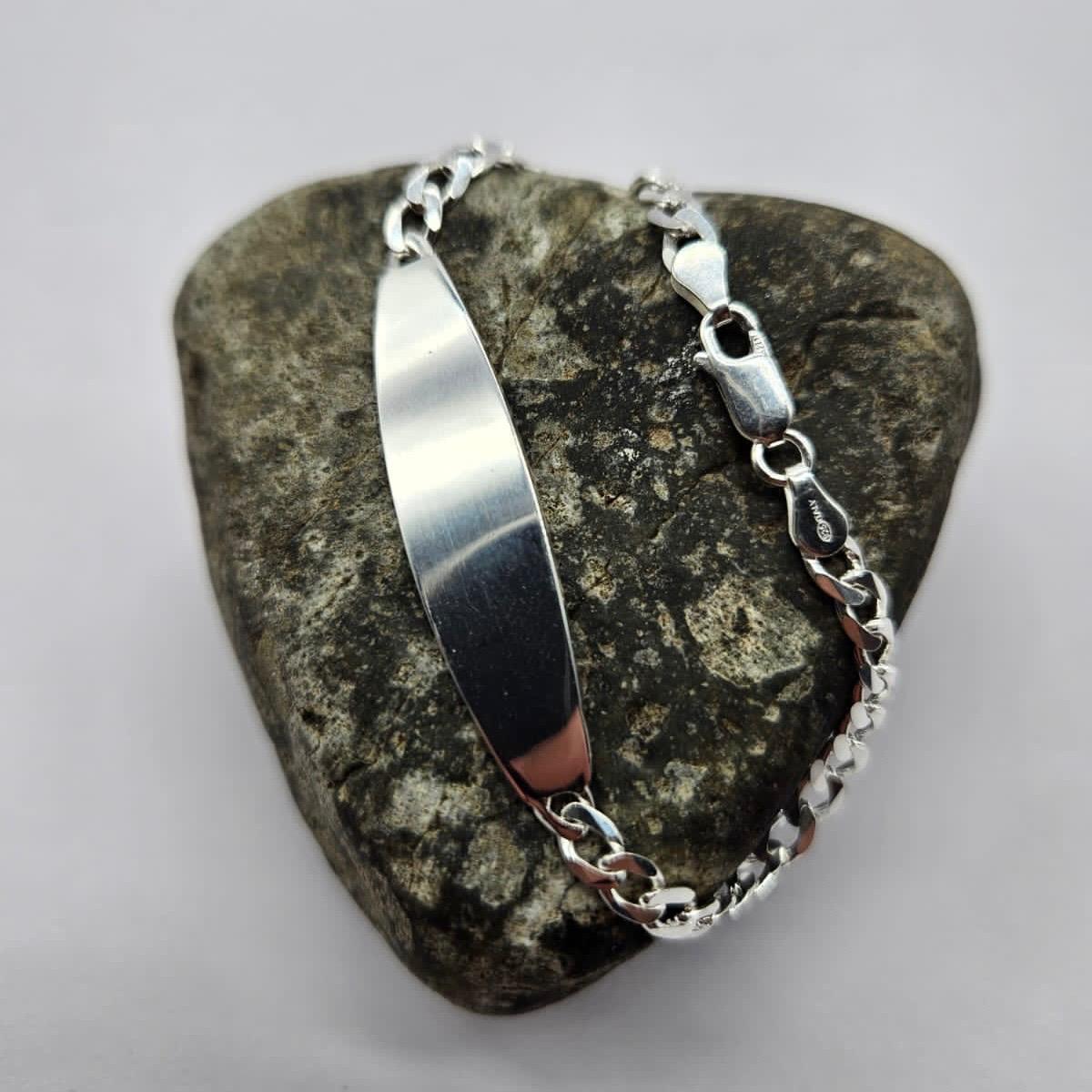 pulsera piocha grumet elegante hombre joyería plata ley 925