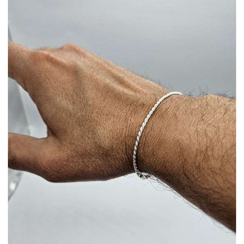 pulsera turbillón clásica unisex plata ley 925 joyería elegante