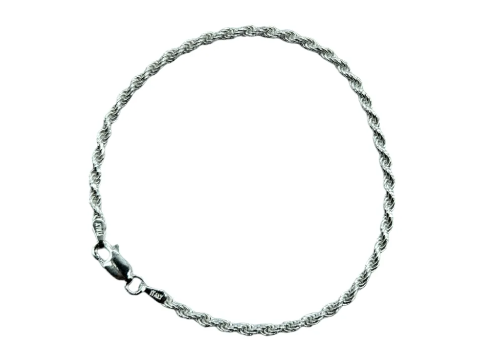 Pulsera de plata italiana 925 para hombre modelo Turbillon, diseño trenzado
