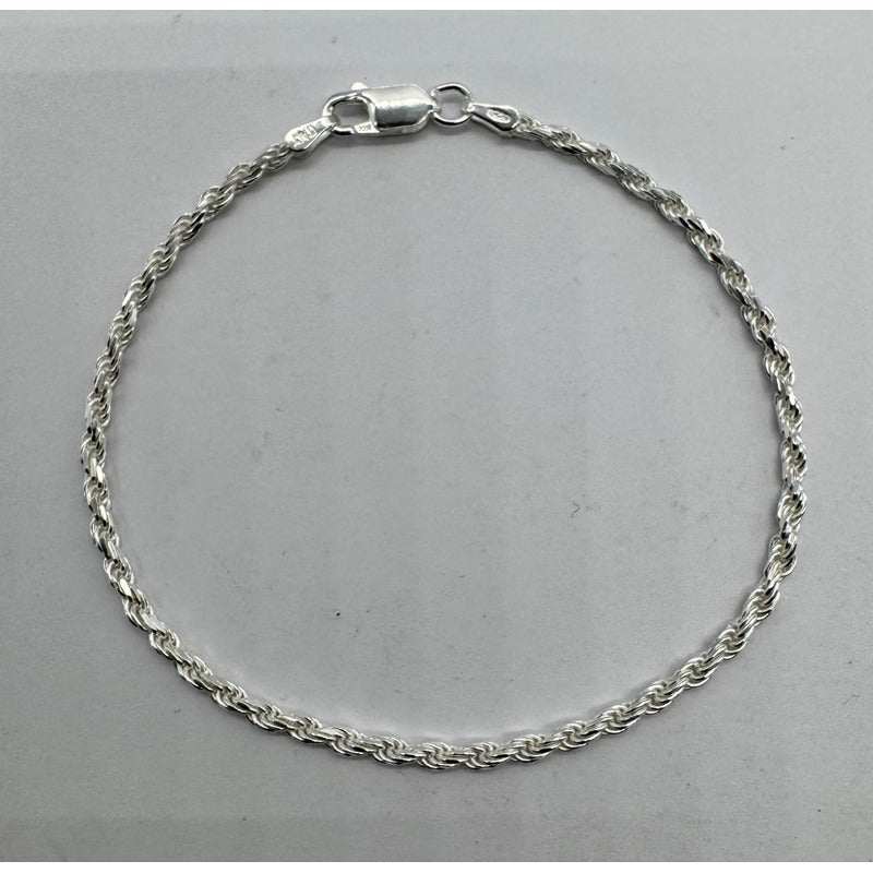 Pulsera trenzada Turbillon de plata italiana 925, joya exclusiva para caballero.