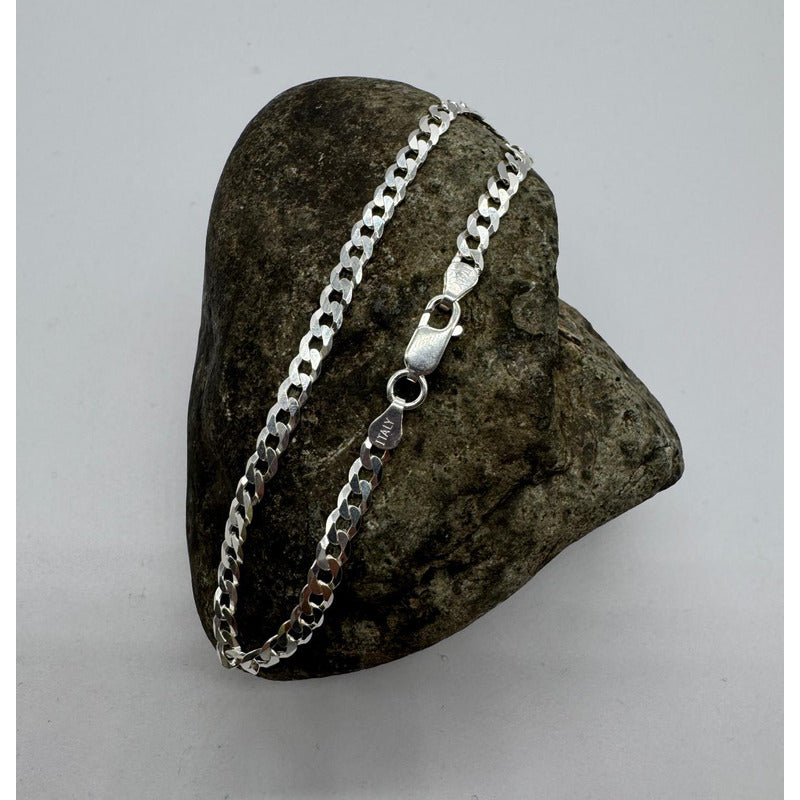 Pulsera grumet atemporal para hombre en plata italiana 925.