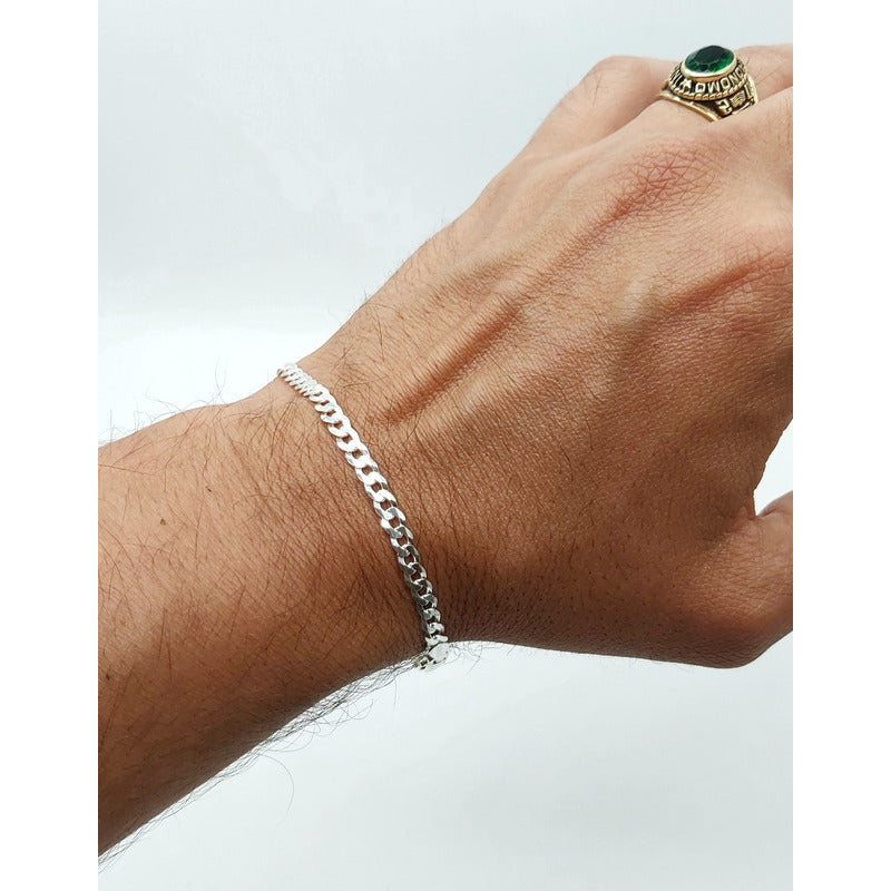 Pulsera grumet atemporal hombre plata italiana 925. Envíos rápidos a todo chile. 