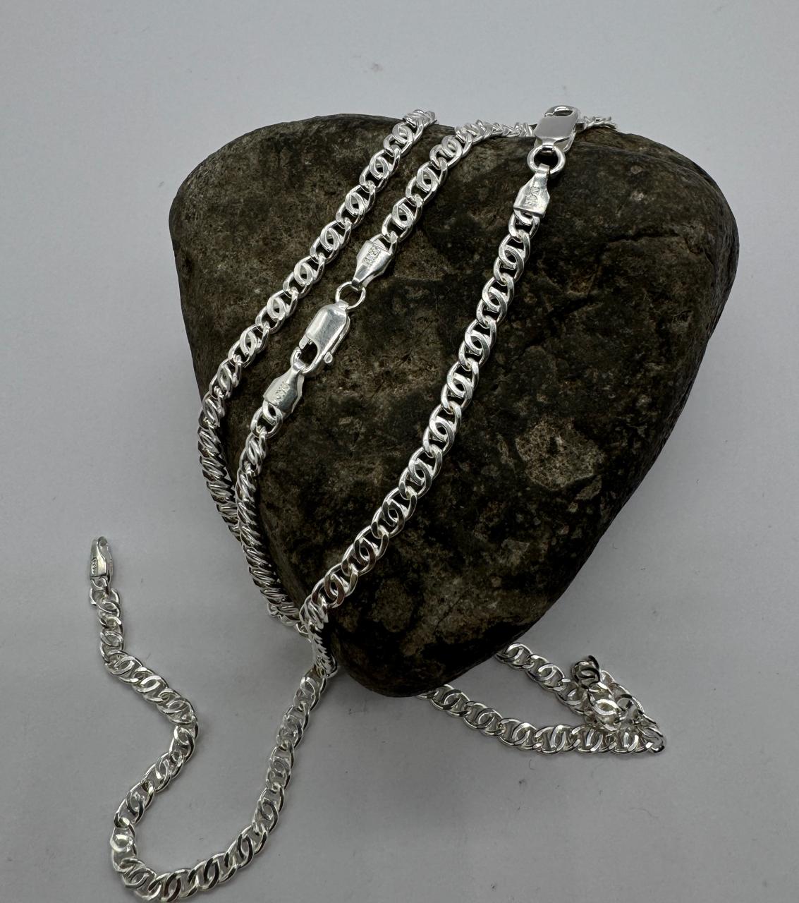 SET COLLAR + PULSERA HOMBRE CONJUNTO PLATA ITALIANA 925