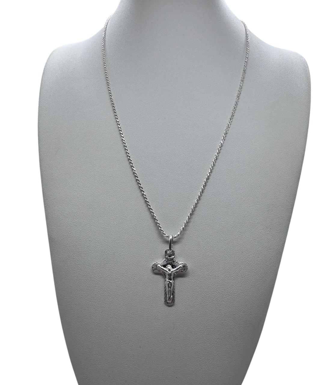 CADENA TURBILLON CON CRUZ 60CMX3MM HOMBRE