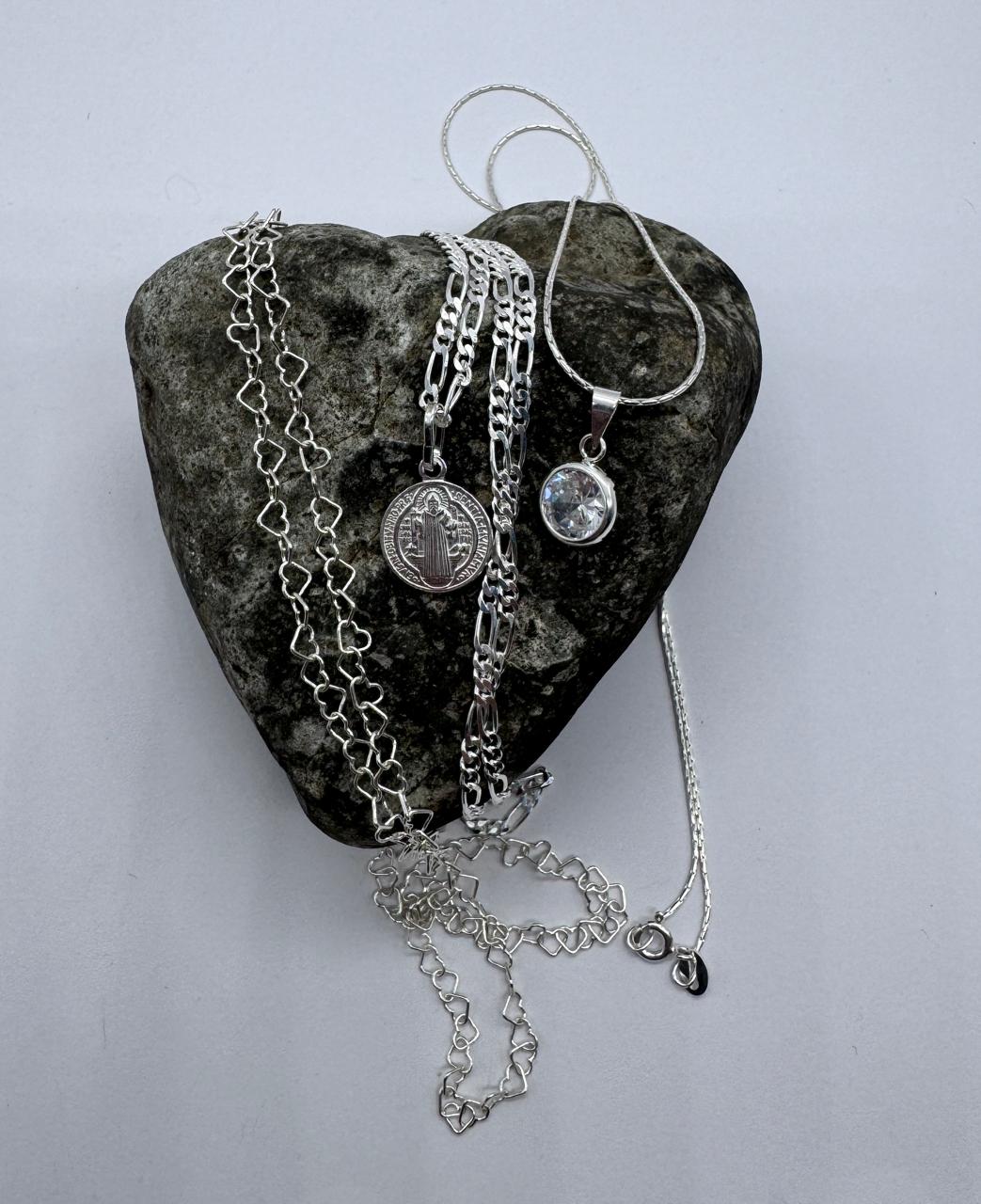 LOTE DE TRES COLLARES MUJER 50CM L10