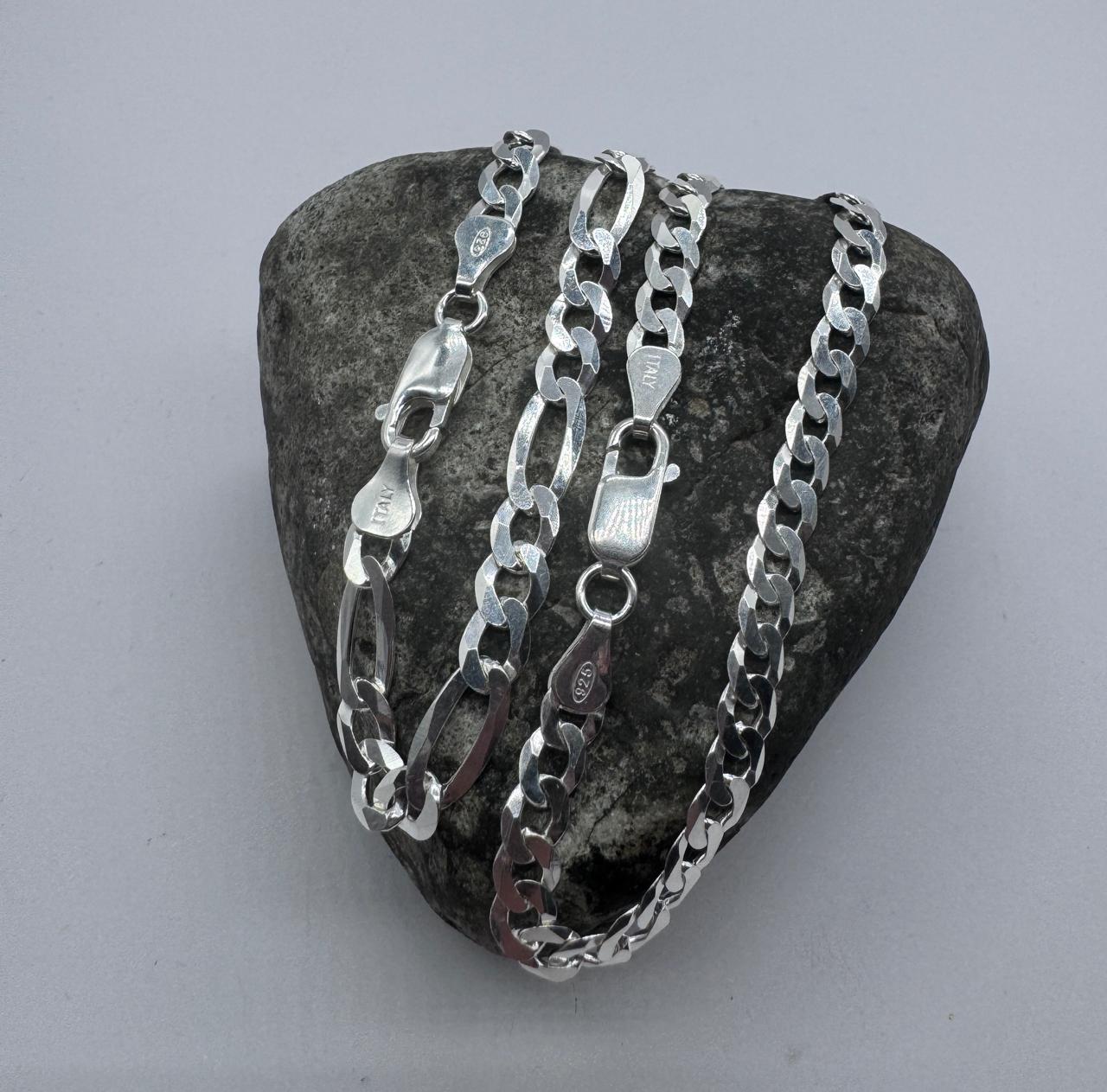 PACK DE DOS PULSERAS HOMBRE PLATA 925 DÚO MODELOS DIFERENTES