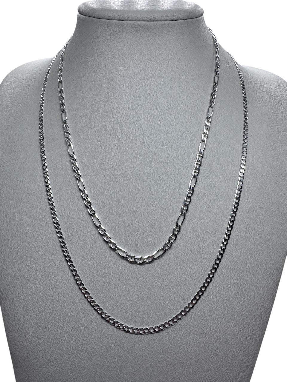 CADENA PLATA 925 SET DE DOS MODELOS DIFERENTES HOMBRE