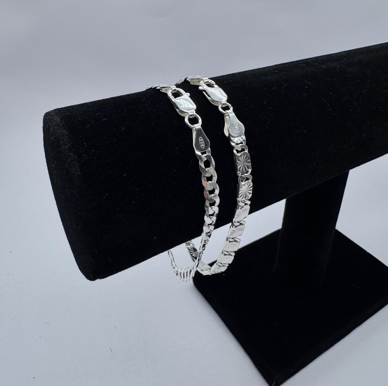 SET DOS PULSERAS  HOMBRE PLATA ITALIANA 925 DISEÑOS DIFERENTES