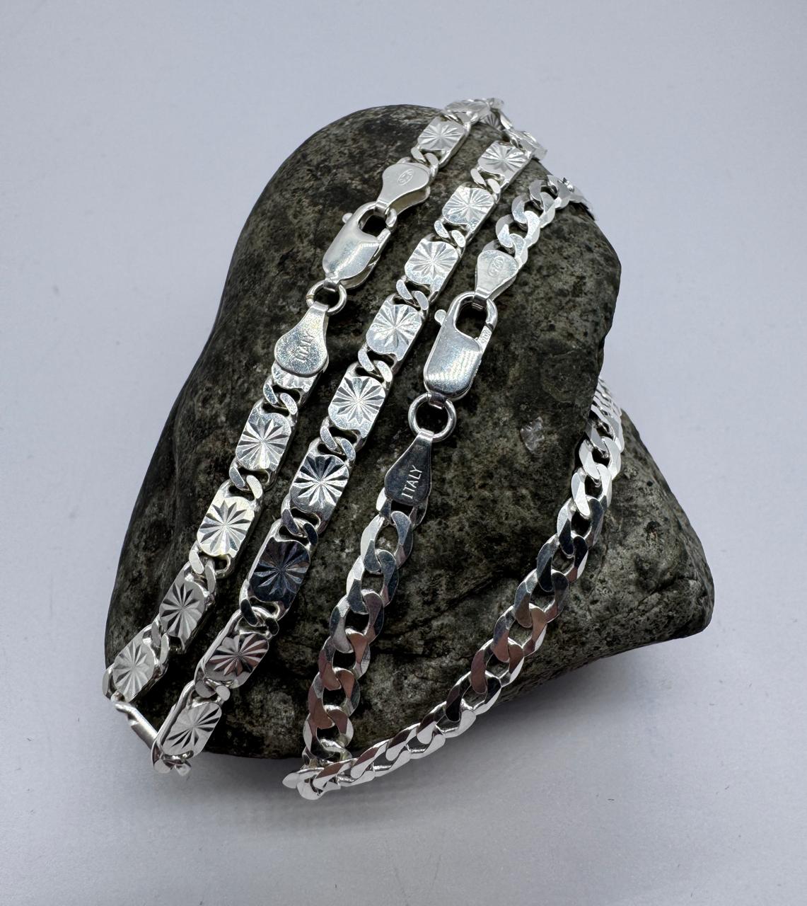 SET DOS PULSERAS  HOMBRE PLATA ITALIANA 925 DISEÑOS DIFERENTES