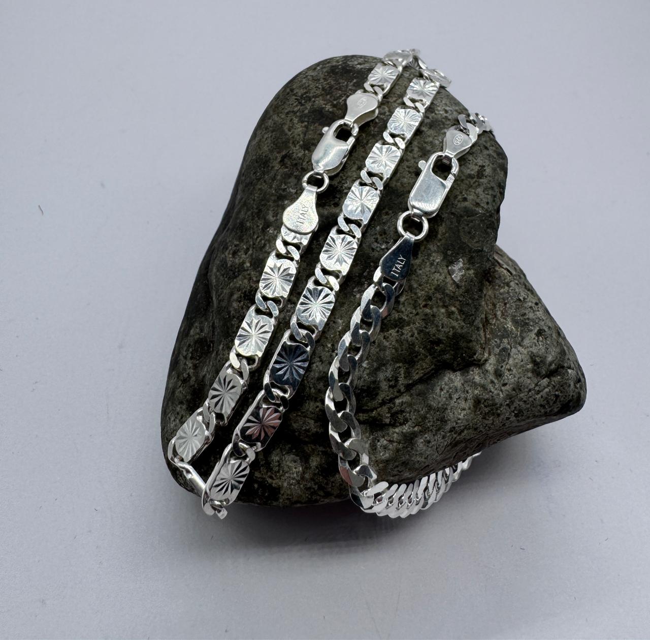 SET DOS PULSERAS  HOMBRE PLATA ITALIANA 925 DISEÑOS DIFERENTES