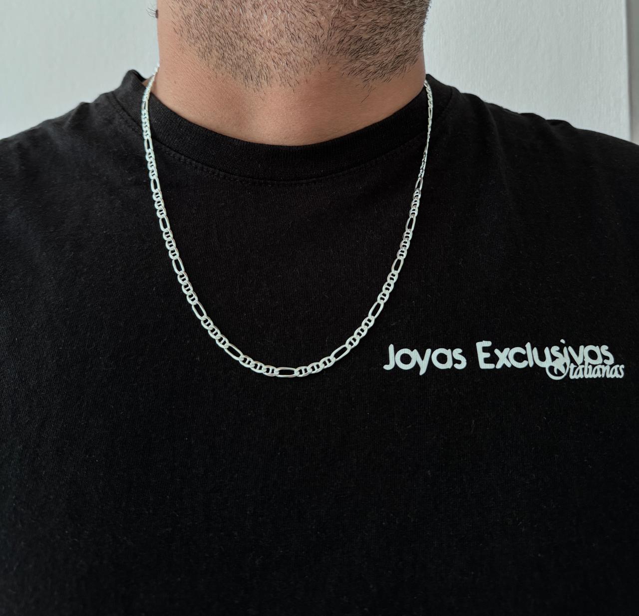 COLLAR EXCLUSIVO CARTIER-GUCCI 60CMX4MM HOMBRE PLATA 925