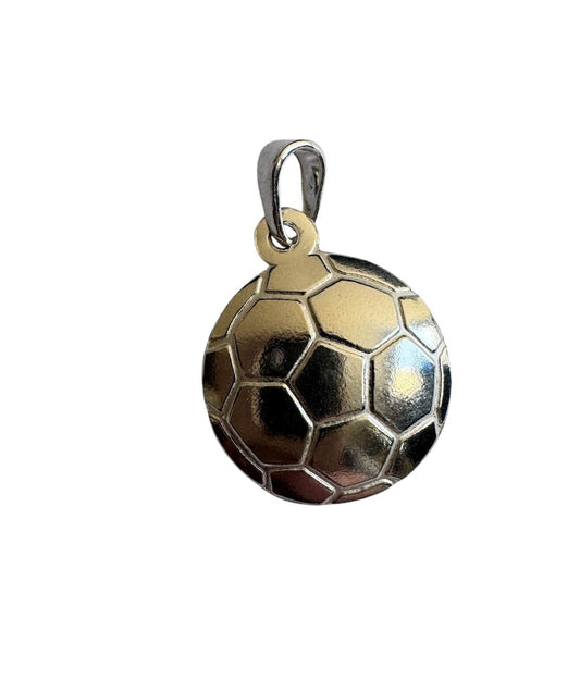 Colgante Balón De Fútbol Plata Italiana 925 Hombre Unisex