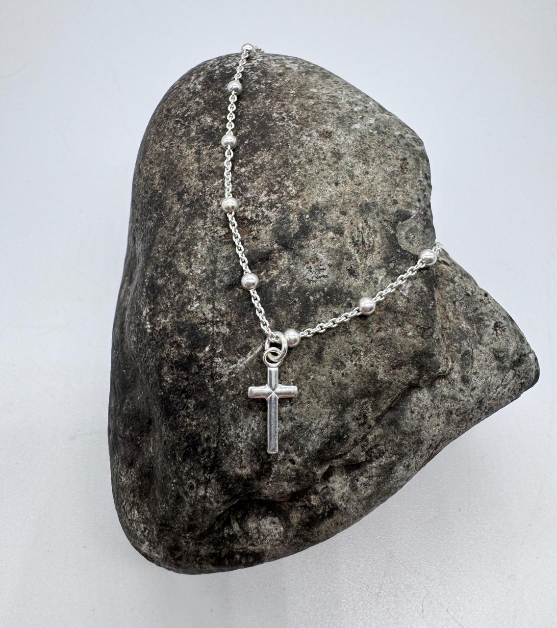 PULSERA CRUZ 19CM MUJER PLATA 925