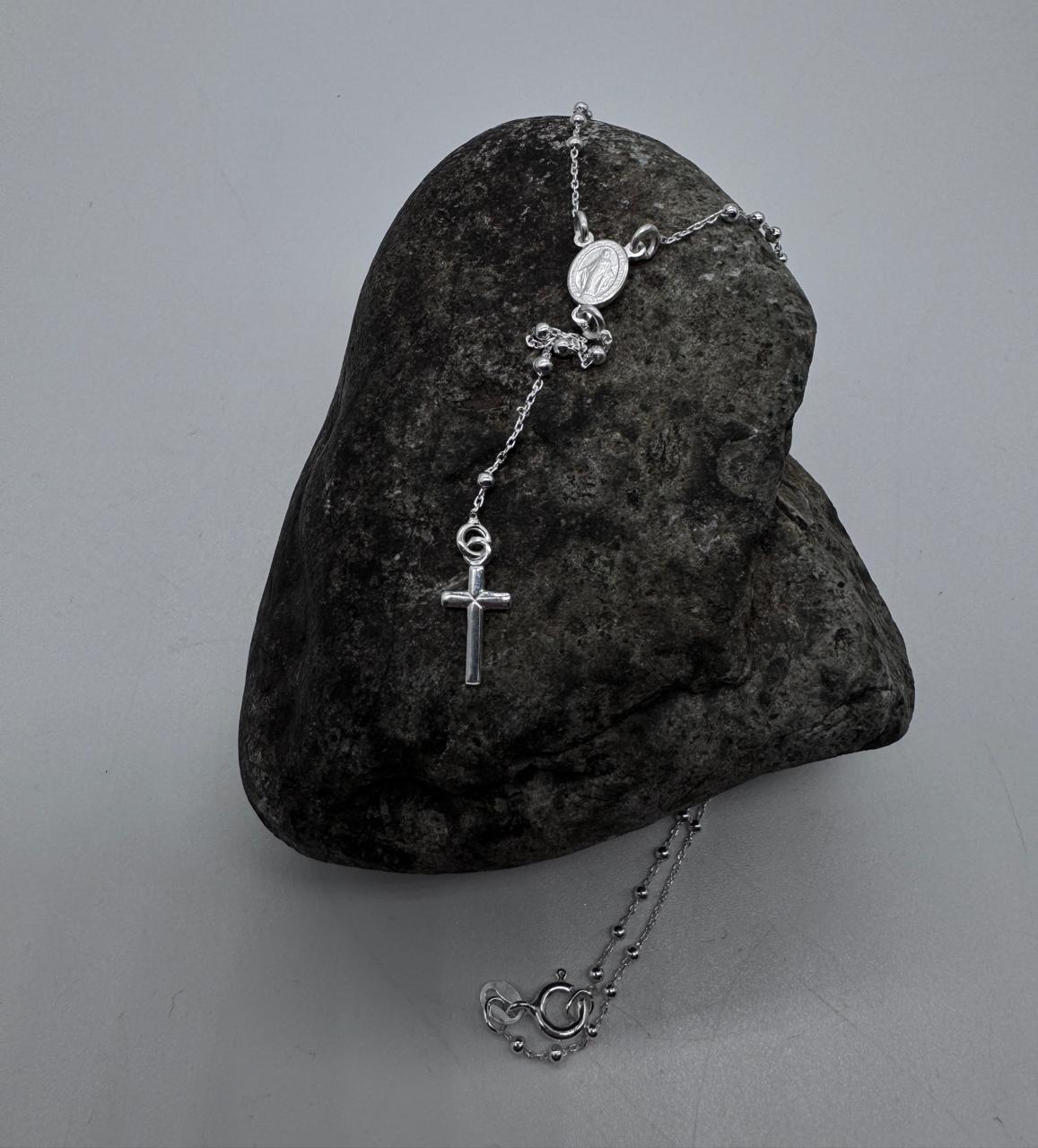 ROSARIO 40CM MUJER PLATA 925
