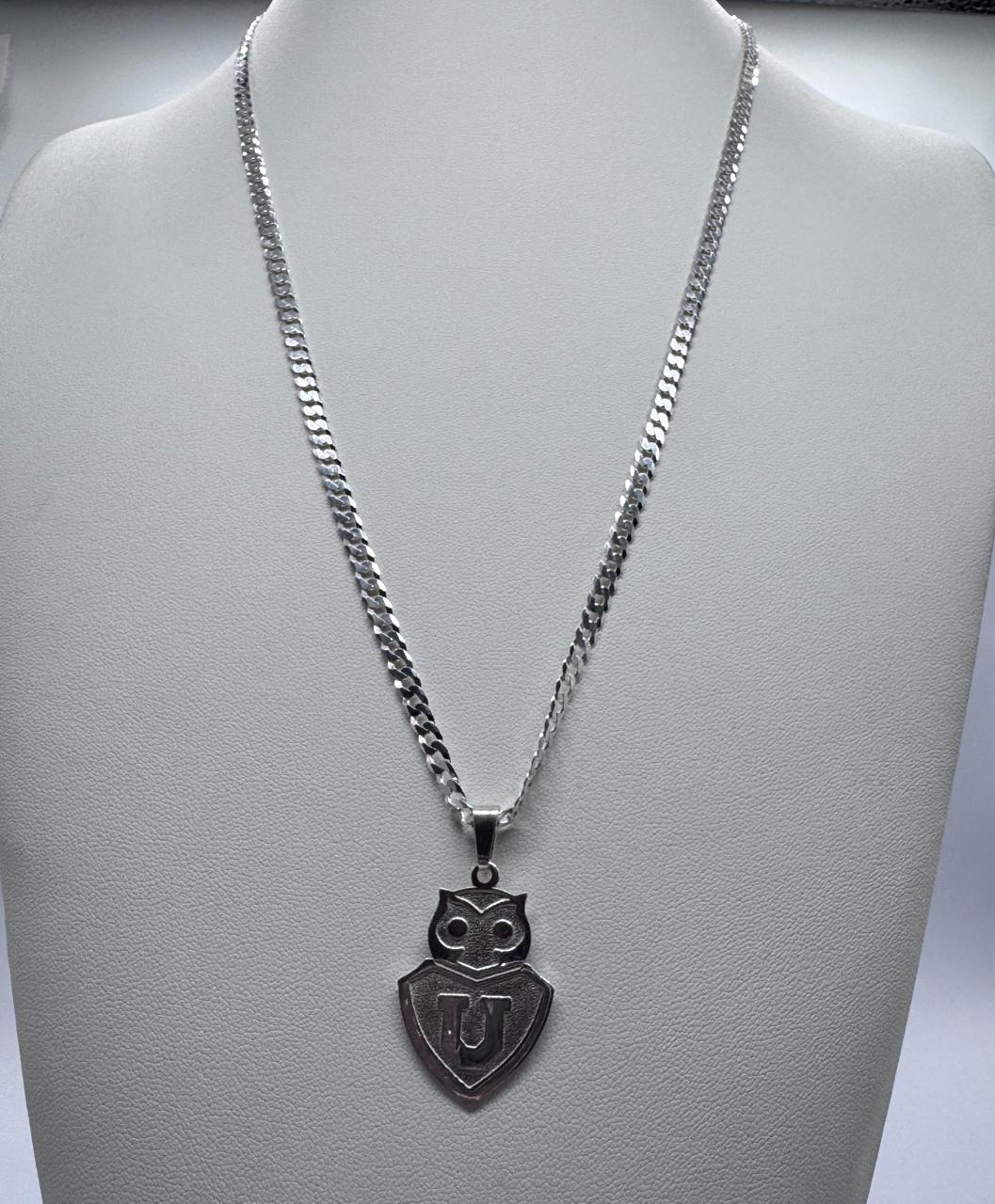U DE CHILE + COLLAR HOMBRE GRUMET 60CM X4 MM PLATA 925