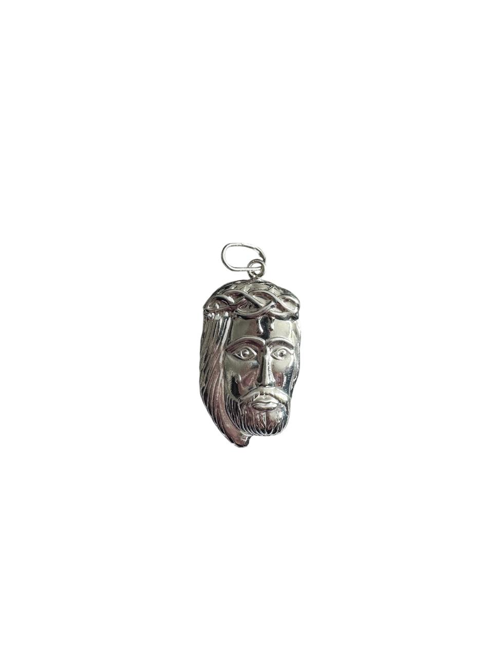 Colgante Plata Dije Cara De Jesucristo Plata Italiana 925