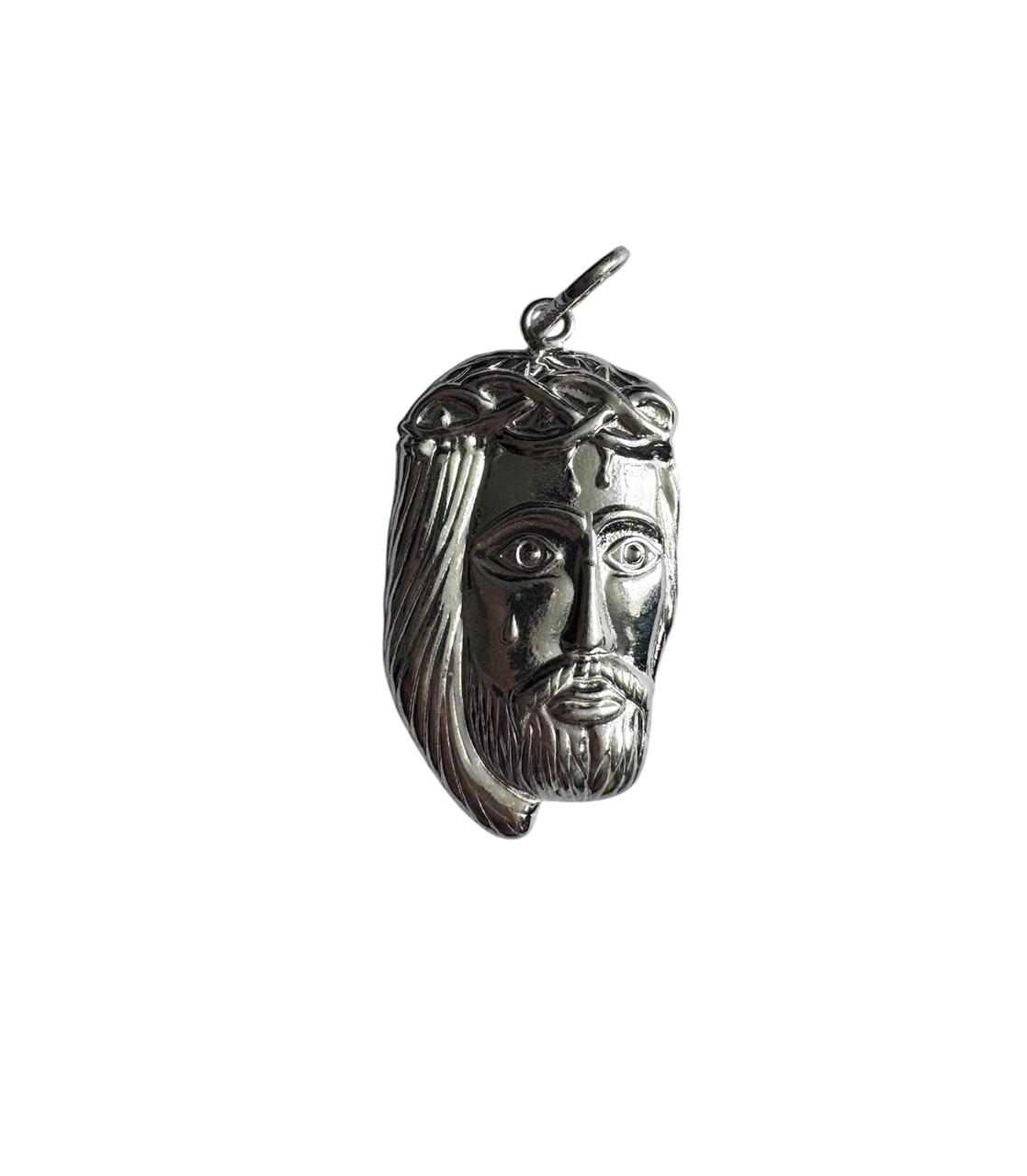 Colgante Plata Dije Cara De Jesucristo Plata Italiana 925