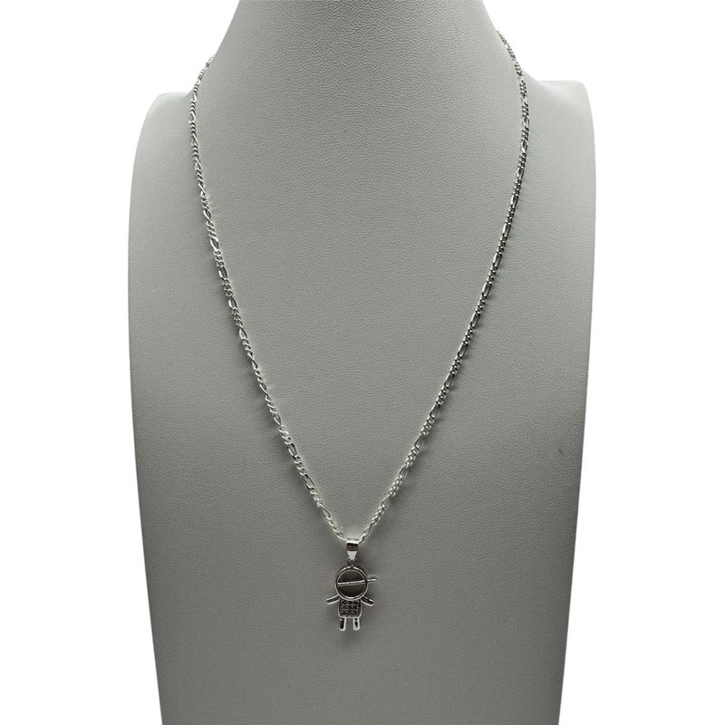 cadena mujer con colgante niño plata italiana 925 envíos rápidos a todo chile
