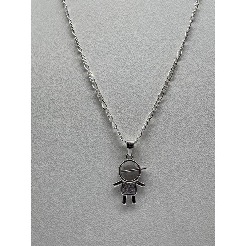collar con colgante niño plata 925 joya para mamá