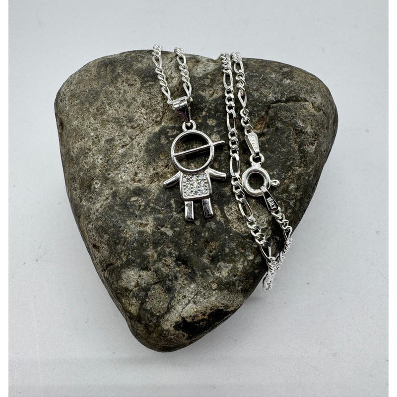 collar con colgante niño plata 925 joya para mamá