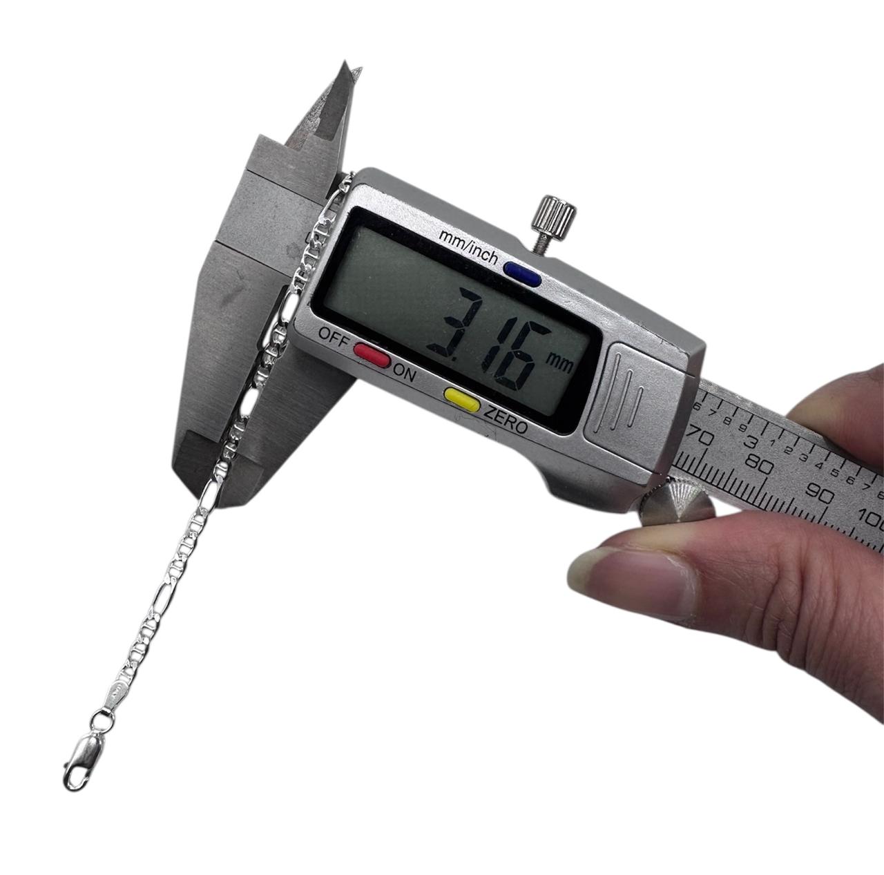 Pulsera 3 mm ancho cartier-gucci plata Hombre Unisex